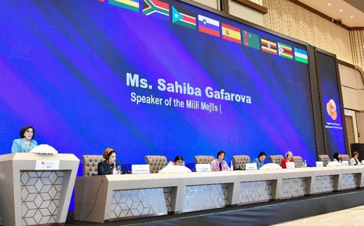 Chair of Milli Majlis Sahiba Gafarova Speaks at 14th Summit of Women Speakers of Parliament 