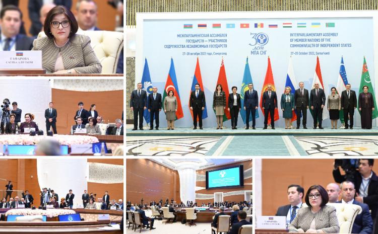 Chair of Milli Majlis Sahiba Gafarova Takes Part in a CIS IPA Council Meeting 