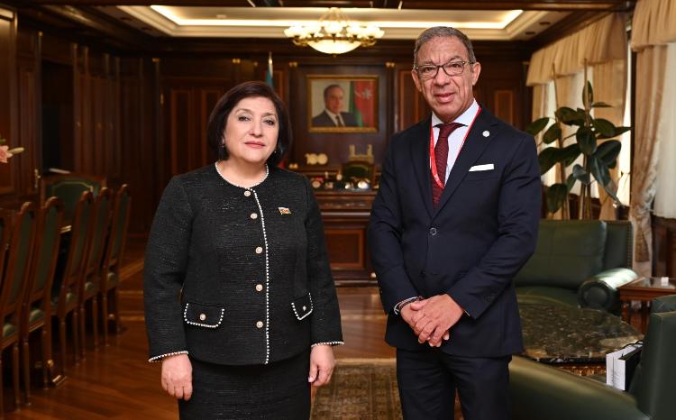 Milli Majlis Chair Sahiba Gafarova Speaks with IPU President 