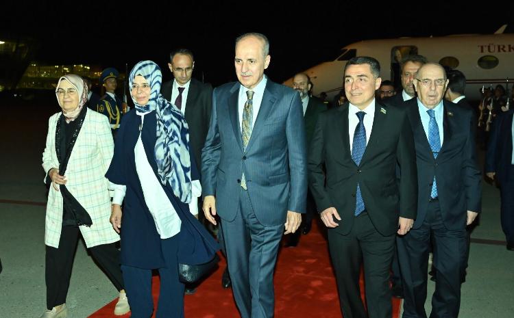 Speaker of Grand National Assembly of Türkiye Arrives in Azerbaijan 