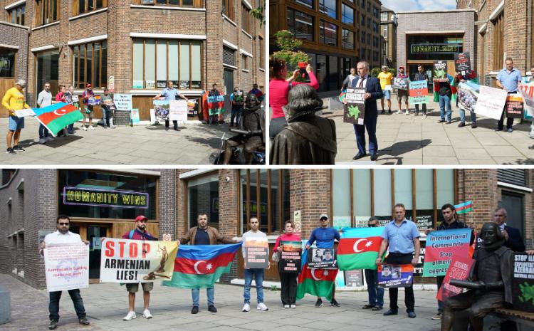 Наша община в Лондоне выразила протест перед офисом международной организации "Amnesty International" 