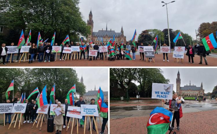 Перед Международным судом состоялась акция протеста азербайджанской общины 