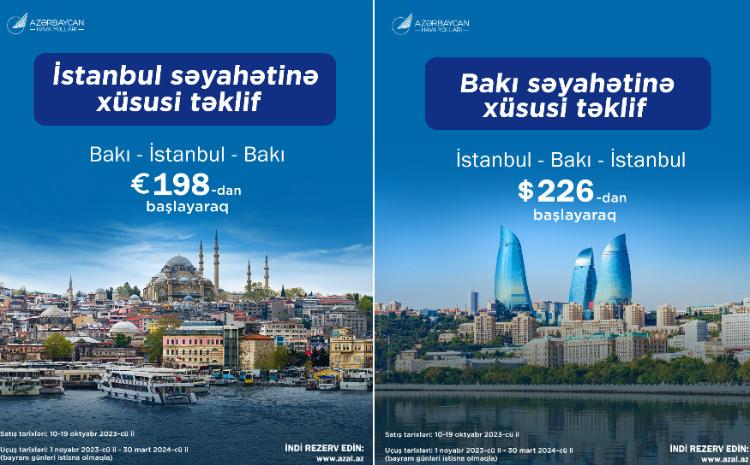 AZAL’s special offer for flights between Baku and Istanbul 