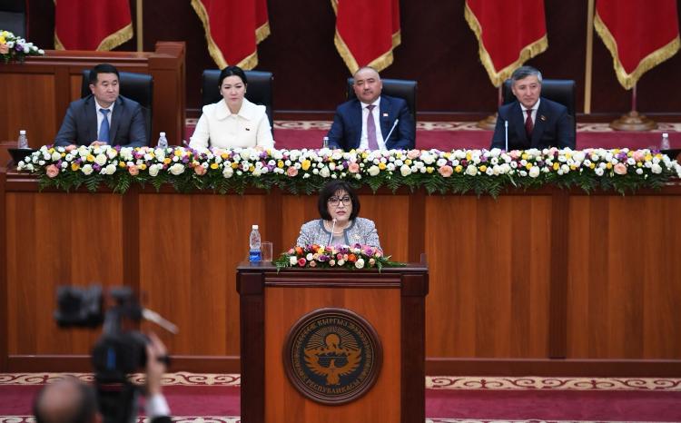 Sahiba Gafarova Speaks at Kyrgyz Republic Zhogorku Kengesh 85th Anniversary International Conference 