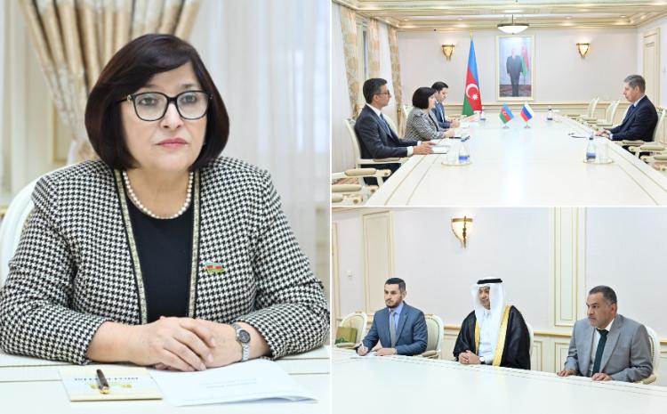 Speaker of Milli Majlis Receives Newly-Appointed Ambassadors of Russian Federation and Kingdom of Saudi Arabia 