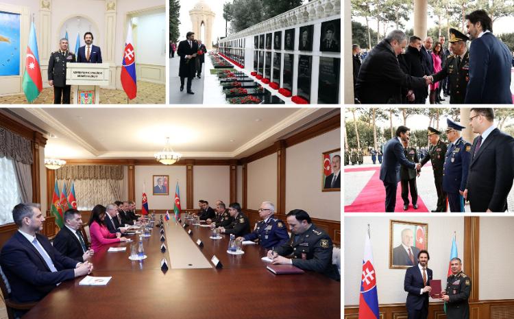 Azerbaijan Defense Minister meets his counterpart from Slovakia - VIDEO