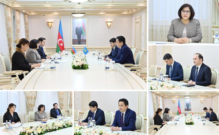 Chair of Milli Majlis Sahiba Gafarova Meets with Ambassadors of Kazakhstan, Tajikistan to Azerbaijan 