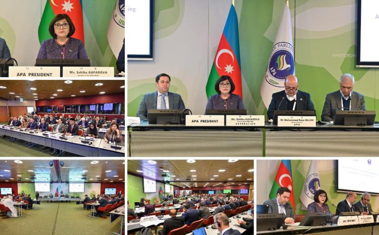 Asian Parliamentary Assembly (APA) Co-ordinating Meeting Takes Place as Chaired by Speaker of Milli Majlis Sahiba Gafarova 