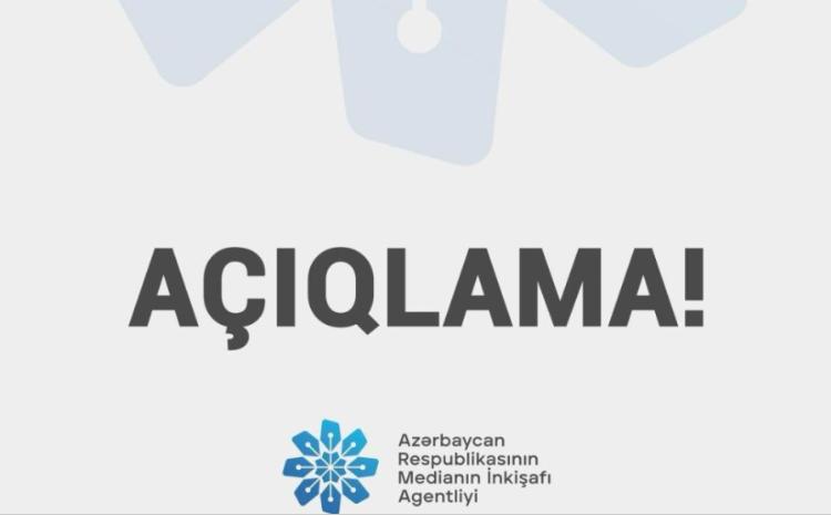 MEDİA bəzi ölkələrin media resurslarının Azərbaycan barədə həqiqəti əks etdirməyən məlumatları ilə bağlı açıqlama yayıb 