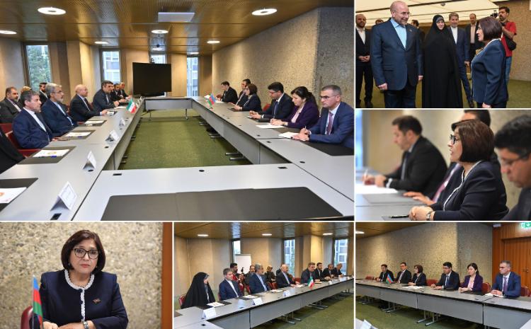 Sahiba Gafarova met with the Chairman of the Islamic Consultative Assembly of Iran, Mohammad Bagher Ghalibaf 