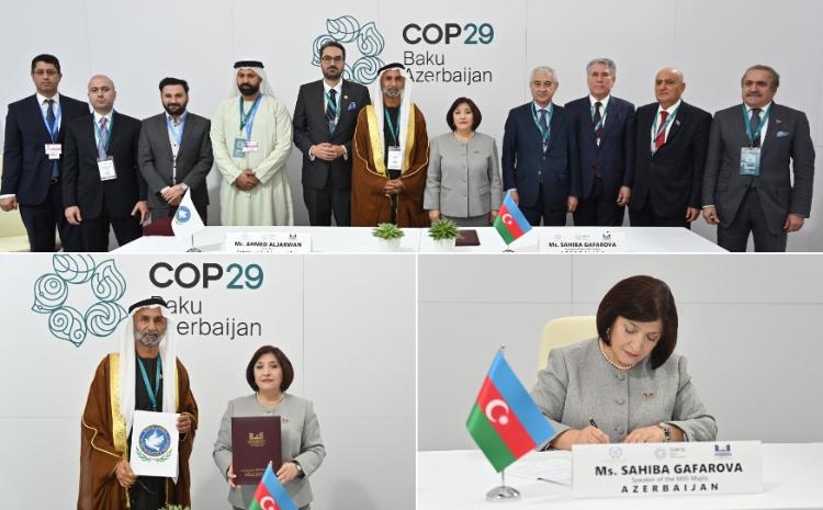 Milli Majlis of Republic of Azerbaijan, International Parliament for Tolerance and Peace Ink a Memorandum of Understanding 