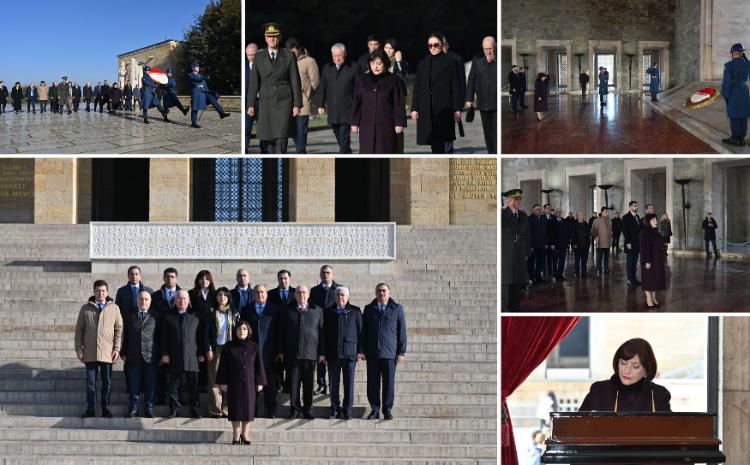Sahiba Gafarova Visits Republic of Turkey Founder Mustafa Kamal Ataturk’s Resting Place at Anitkabir Mausoleum 