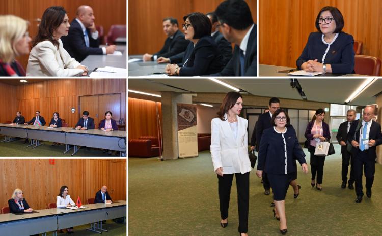 Speaker of Milli Majlis Sahiba Gafarova Meets with Speaker of the Albanian Parliament Elisa Spiropali 