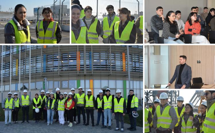 A group of young members of the Azerbaijan Engineers Union visited the Port of Baku 