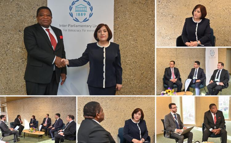 Speaker of the Milli Majlis Sahiba Gafarova Meets with Secretary-General of the Inter-Parliamentary Union, Martin Chungong 