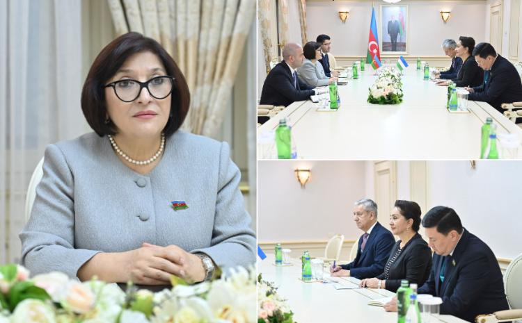 Speaker of the Milli Majlis Sahiba Gafarova Meets with Speaker of Senate of Oliy Majlis of Republic of Uzbekistan 