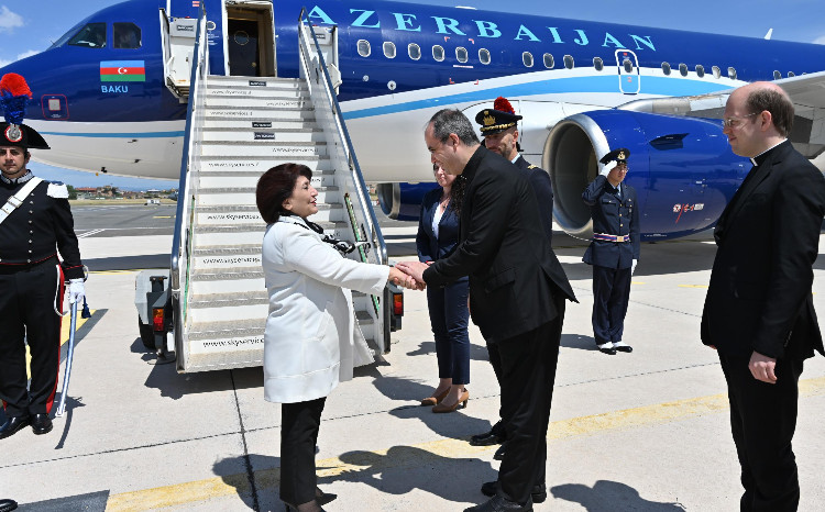 Speaker of Milli Majlis Sahiba Gafarova Arrives in the Vatican on a Visit 