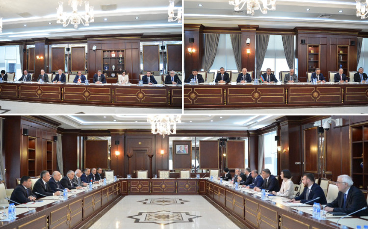 Milli Məclisdə ölkəmizdə səfərdə olan Gürcüstan Parlamentinin nümayəndə heyətinin üzvləri ilə görüş keçirilib 