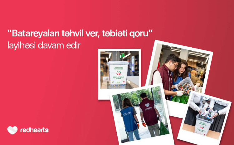 “Batareyaları təhvil ver, təbiəti qoru” layihəsi çərçivəsində 96 kq işlənmiş batareya toplanaraq təhvil verilib 