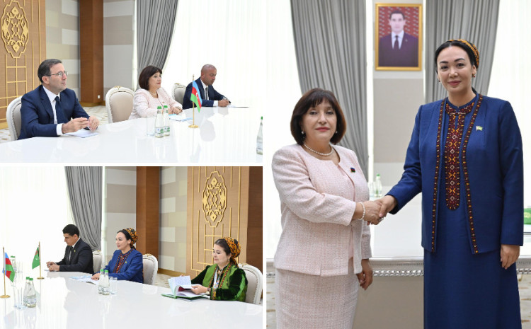 Milli Məclisin sədri Sahibə Qafarova Türkmənistan Məclisinin sədri ilə görüşüb 