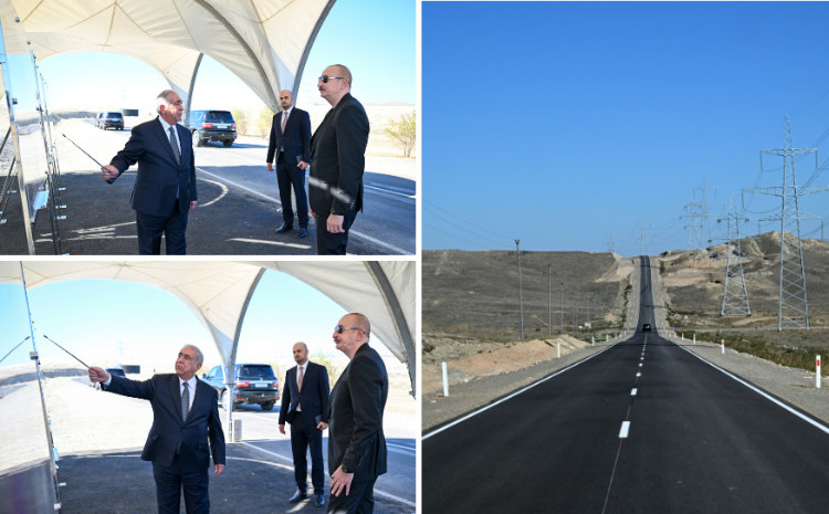 President Ilham Aliyev attended opening of highway to “Shafag” Solar Power Plant in Jabrayil district 