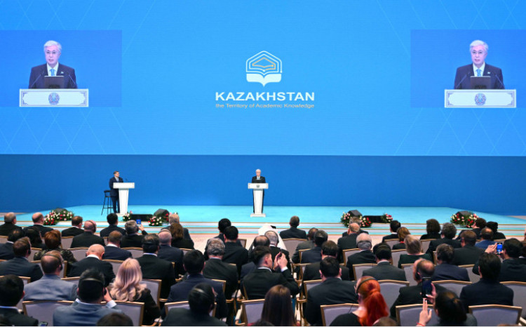 Глава государства выступил на Форуме стратегических партнеров «Казахстан - территория академического образования» 