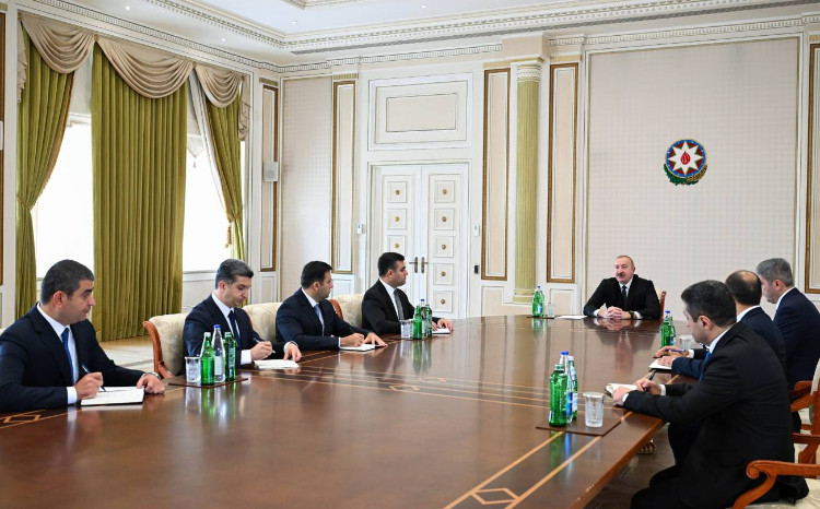 Ilham Aliyev received newly appointed Presidential Representative in Nakhchivan and heads of several district executive authorities - VIDEO