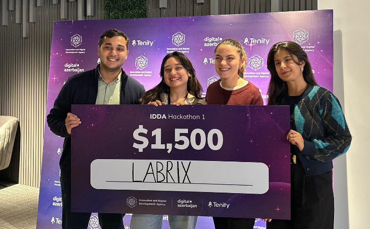 The Western Caspian University team was awarded 2nd place in the hackathon and won a prize of $1,500 