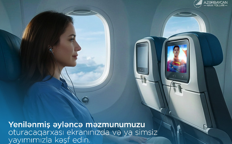 На борту самолетов AZAL обновлена система мультимедийных развлечений 