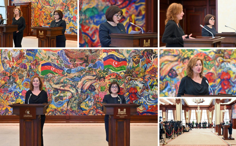 Milli Məclisin sədri Sahibə Qafarova və İspaniya Krallığı Deputatlar Konqresinin sədri Fransina Armenqol mətbuata bəyanatla çıxış ediblər 
