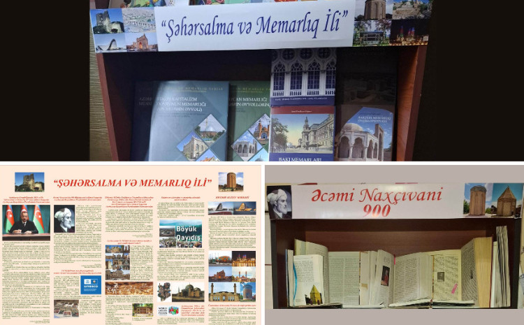 “Şəhərsalma və Memarlıq İli” ilə bağlı stend və kitab sərgisi təşkil olundu 