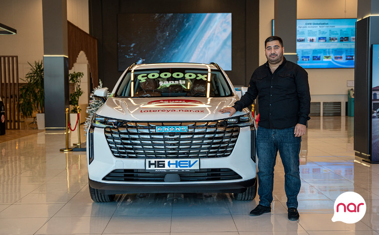 The 10th car winner announced in Nar’s “Çoox Şanslı” lottery 
