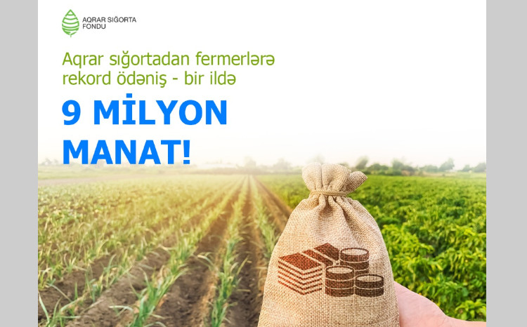 Aqrar Sığorta Fondu fermerlərə 9 milyon manat sığorta ödənişi edib 