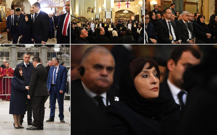 Milli Məclisin sədri Sahibə Qafarova Bütün Gürcüstanın Katalikos-Patriarxı II İlya həzrətlərinin dəfn mərasimində iştirak edib 
