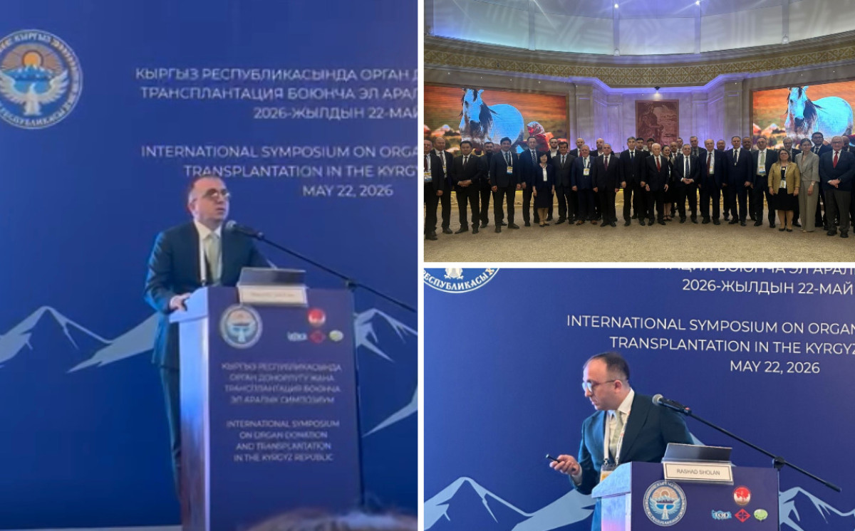 16 ölkədən olan transplantoloqları bir araya gətirən beynəlxalq simpoziumda Azərbaycanlı cərrah alim iki məruzə ilə çıxış edib 