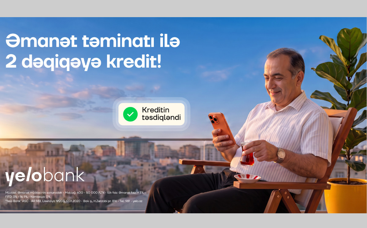 Cəmi iki dəqiqəyə əmanət təminatlı kredit! 