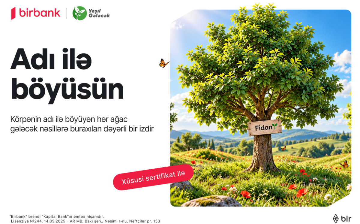 A new initiative in the banking sector: Birbank plants trees in honor of newborns 