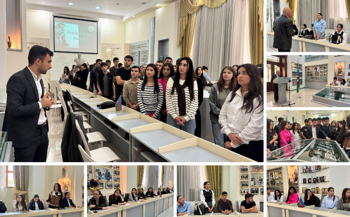 Yeni qəbul olunmuş tələbələr Heydər Əliyev dərslərində 