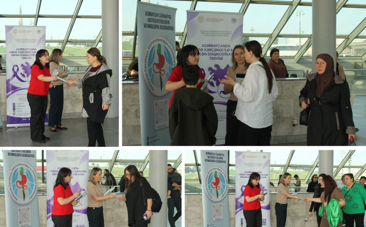Mədə xərçənginin erkən diaqnostikası ilə bağlı maarifləndirmə aksiyası davam edir 