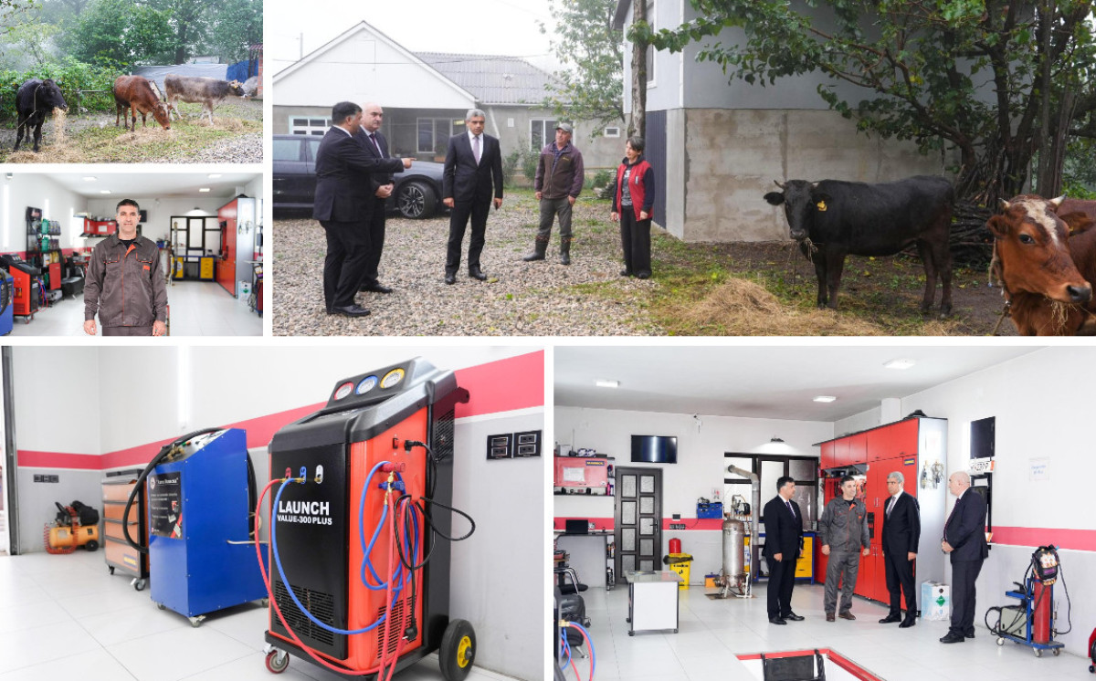 Qusarda özünüməşğulluq proqramı üzrə qurulmuş təsərrüfatlara baxış olub 